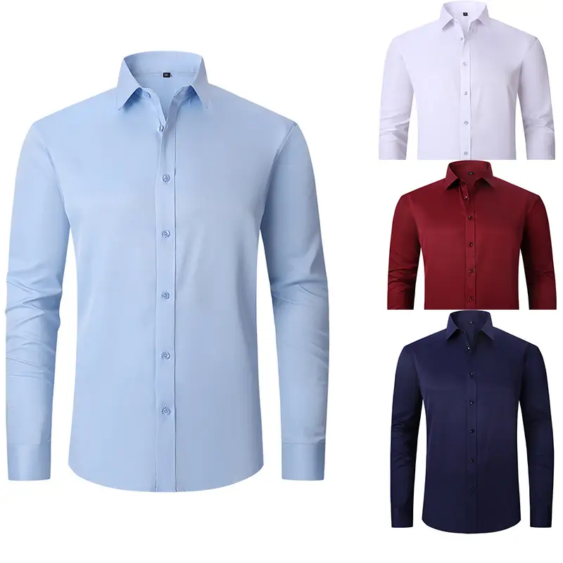 Men's Lavender Formal Shirt No Iron Anti Wrinkle Business — feature 1