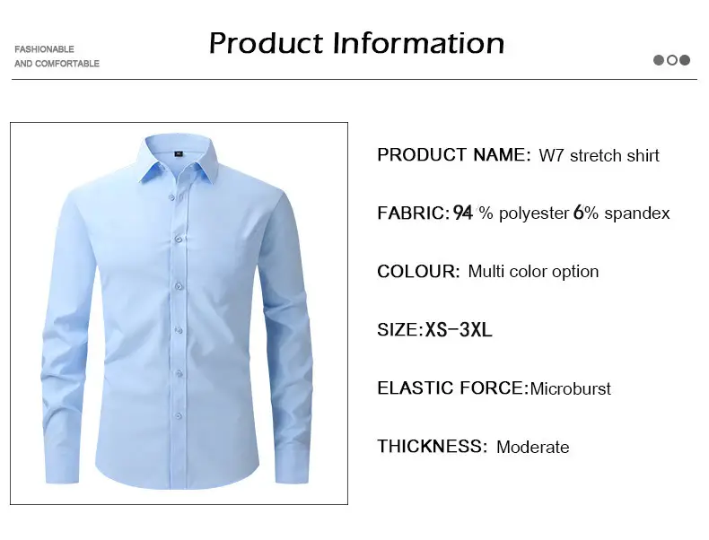 Men's Lavender Formal Shirt No Iron Anti Wrinkle Business — feature 5