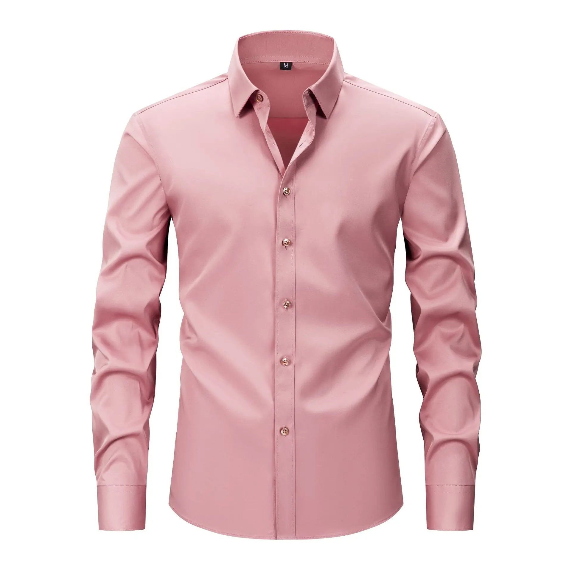 Men's Lavender Formal Shirt No Iron Anti Wrinkle Business - Image 14