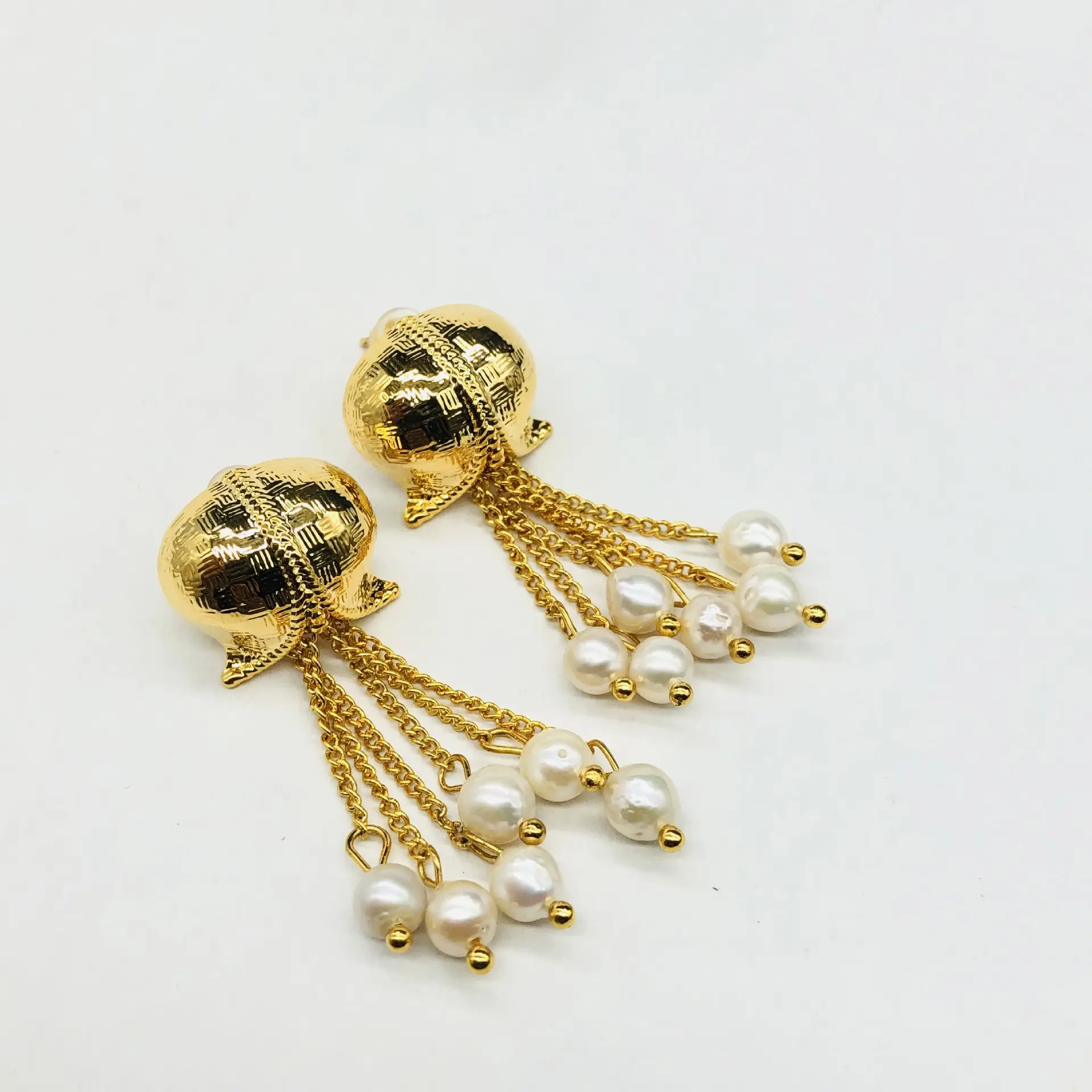 Golden Pearl Drop Earrings for Women — feature 6