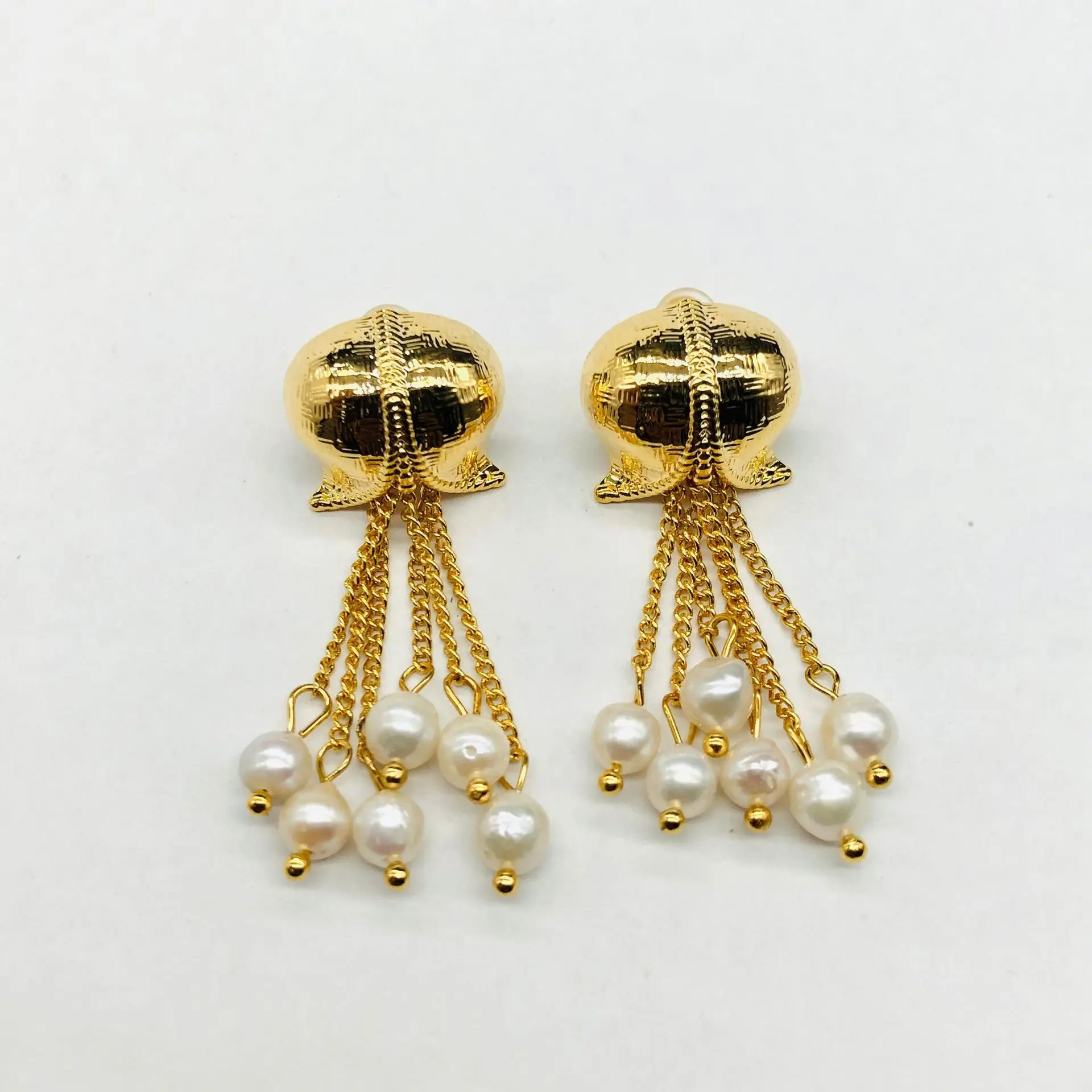 Golden Pearl Drop Earrings for Women — feature 8