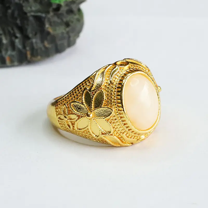 Guan Yu Hetian Jade White Ring for Men Women — feature 8