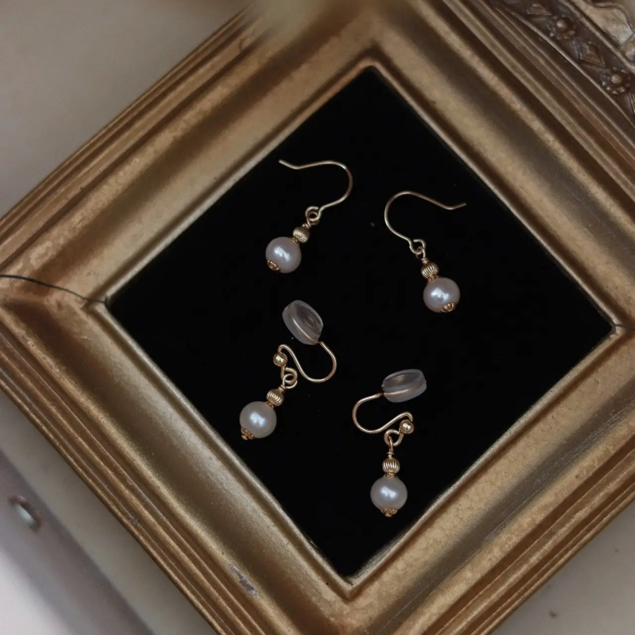 Natural Pearl Earrings Japanese Style All-Match Elegant Daily Ear Hook - Image 2