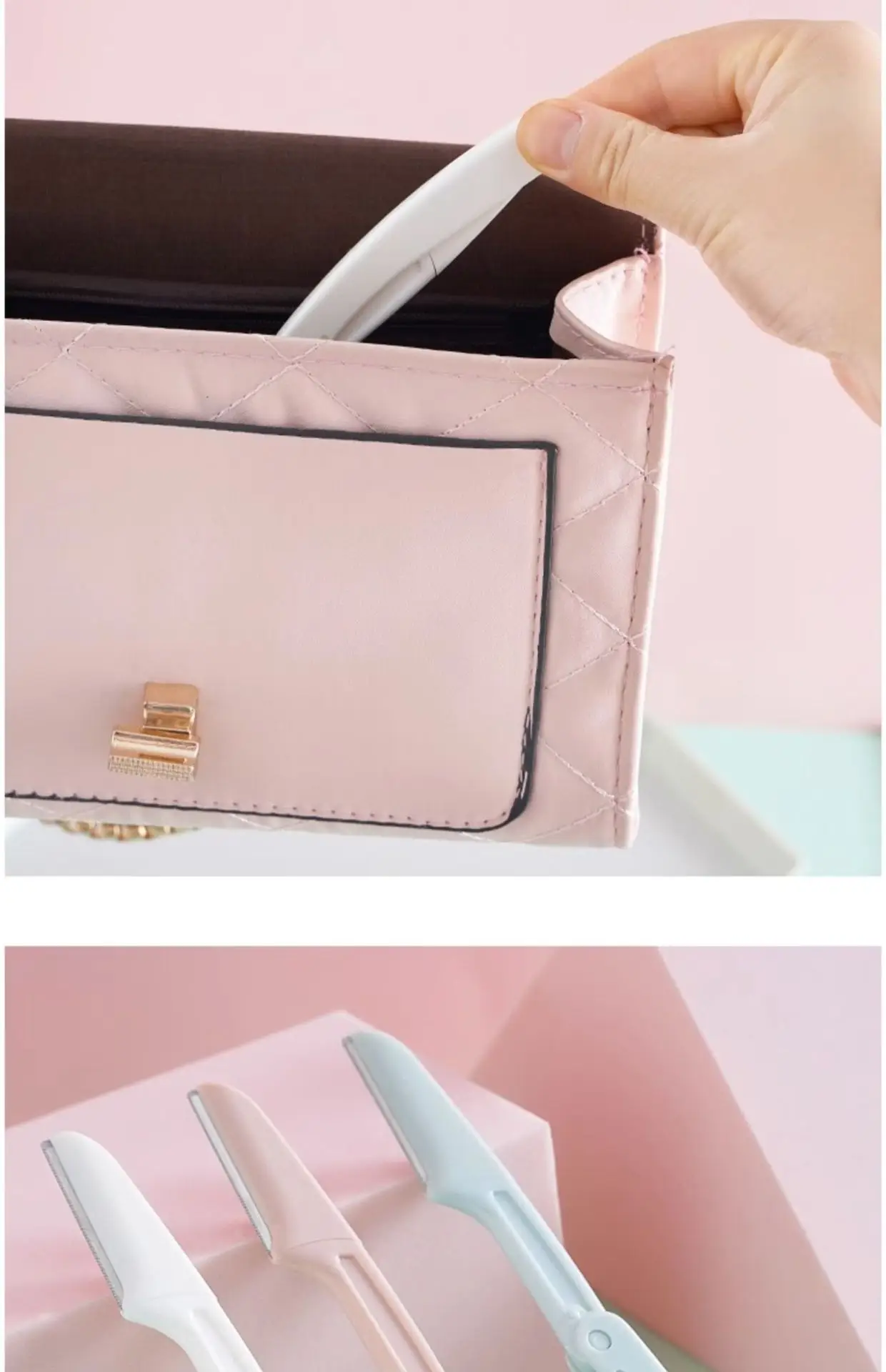 Pink Eyebrow Scraping Blade for Beginners — feature 12
