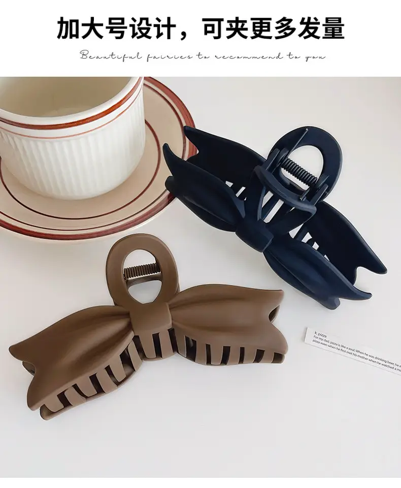 Brown Bow Clip Hairpin for Women Large Size — feature 8