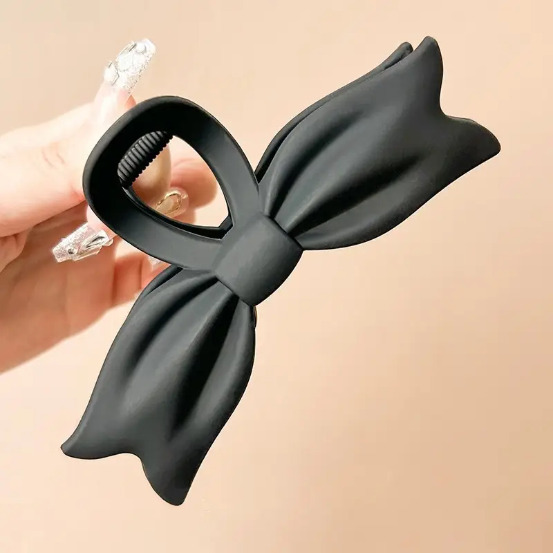 Brown Bow Clip Hairpin for Women Large Size - Image 2