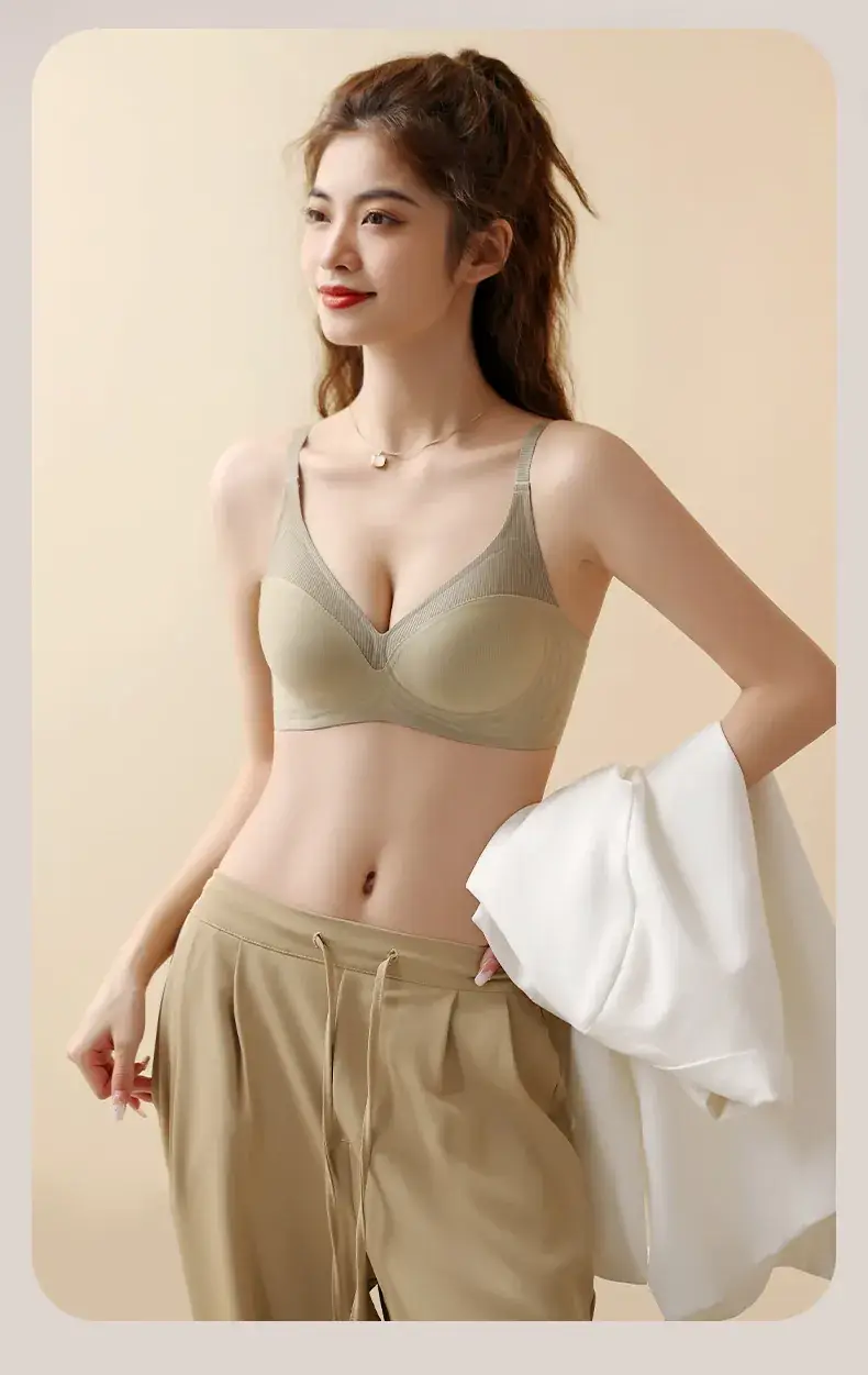 Jelly Underwear Side Gathering Striped Support — feature 14