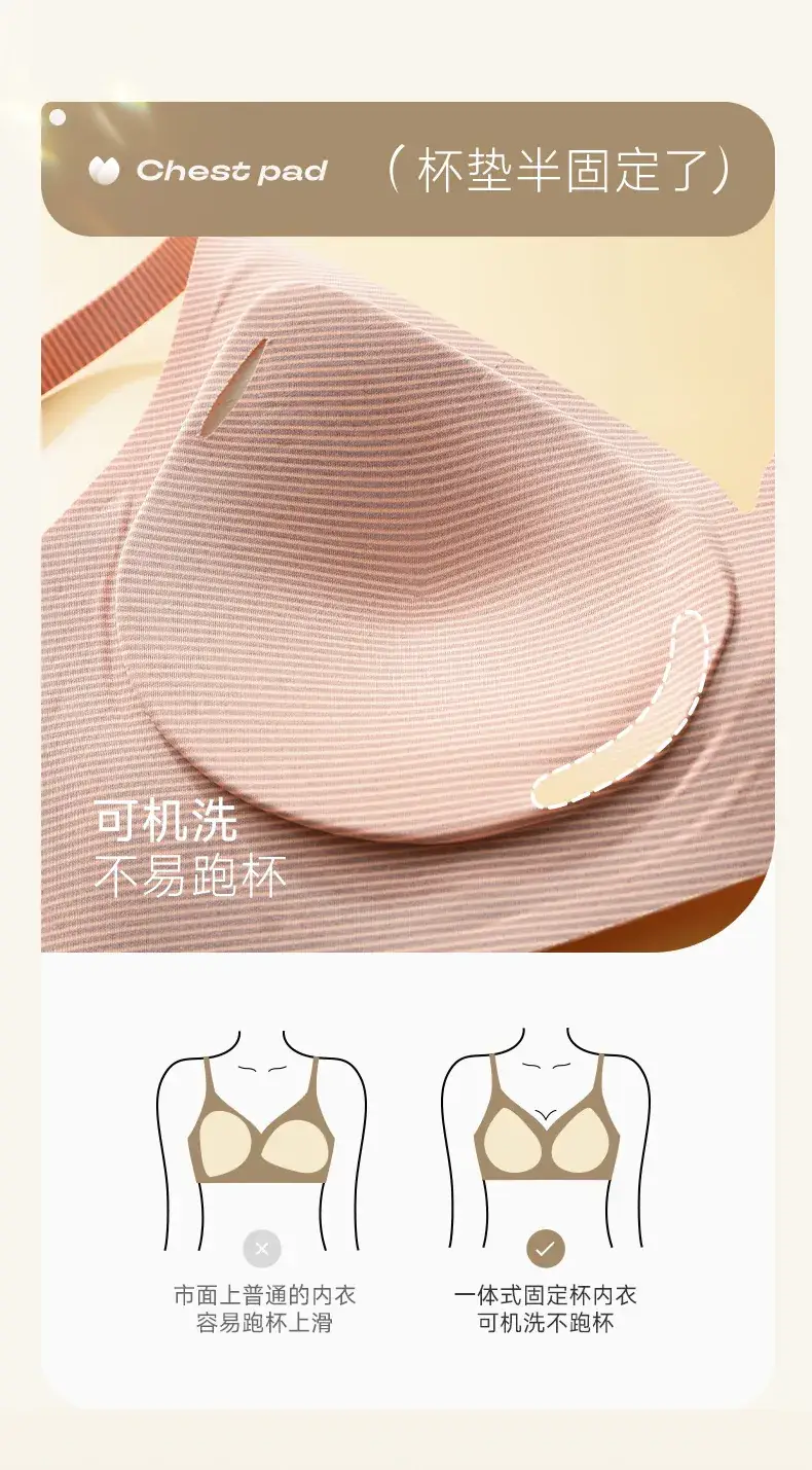 Jelly Underwear Side Gathering Striped Support — feature 3