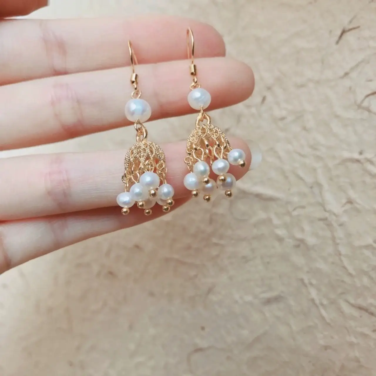 Vintage Pearl Earrings for Women Elegant Court Tassel Design - Image 5