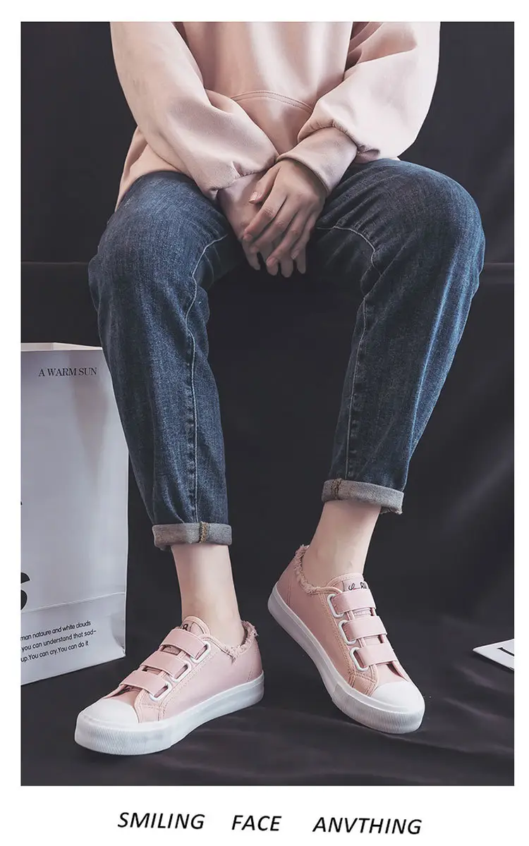 Women Pink Velvet Velcro Casual Sneakers 2024 — feature 13