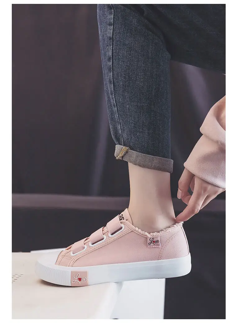 Women Pink Velvet Velcro Casual Sneakers 2024 — feature 14