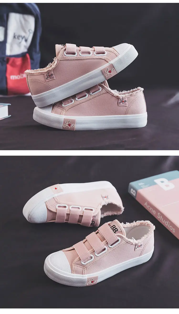 Women Pink Velvet Velcro Casual Sneakers 2024 — feature 18
