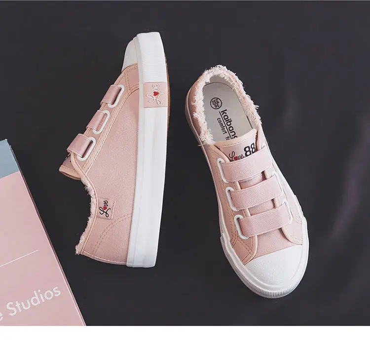 Women Pink Velvet Velcro Casual Sneakers 2024 — feature 19