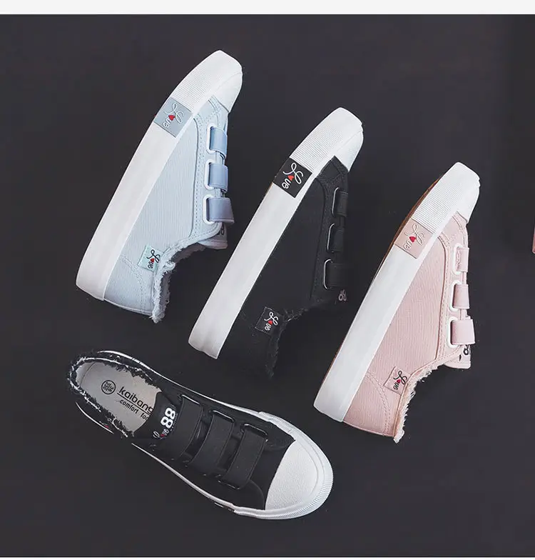 Women Pink Velvet Velcro Casual Sneakers 2024 — feature 6