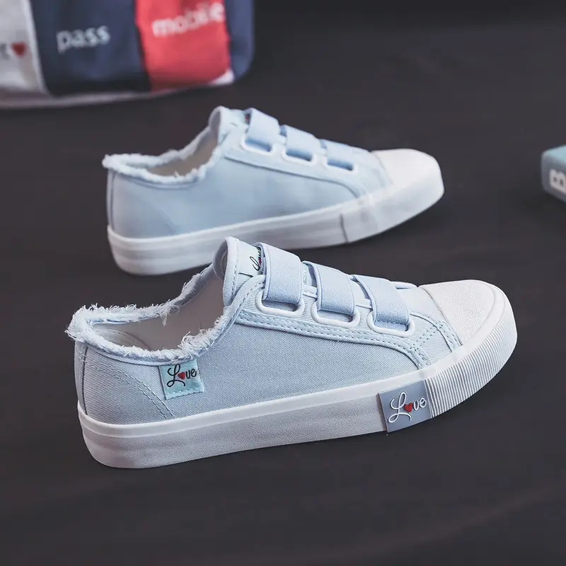 Women Pink Velvet Velcro Casual Sneakers 2024 - Image 2