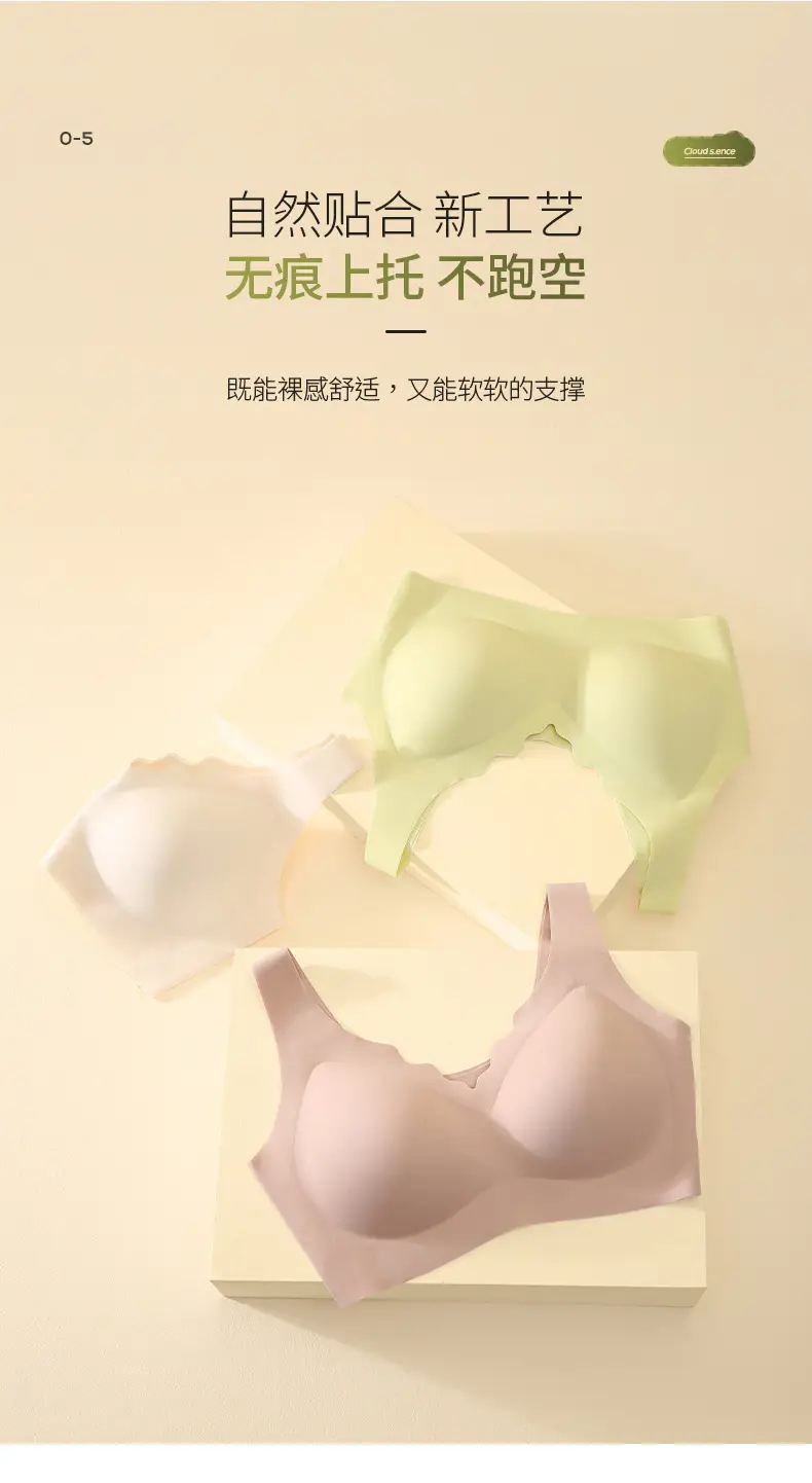 Black Seamless Wireless Bra for Summer Slimming Underwear — feature 7