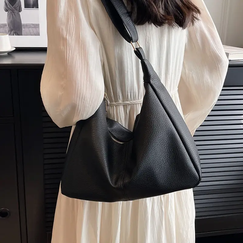 High-End Textured Women's Shoulder Bag, Beige, 2026 - Image 8