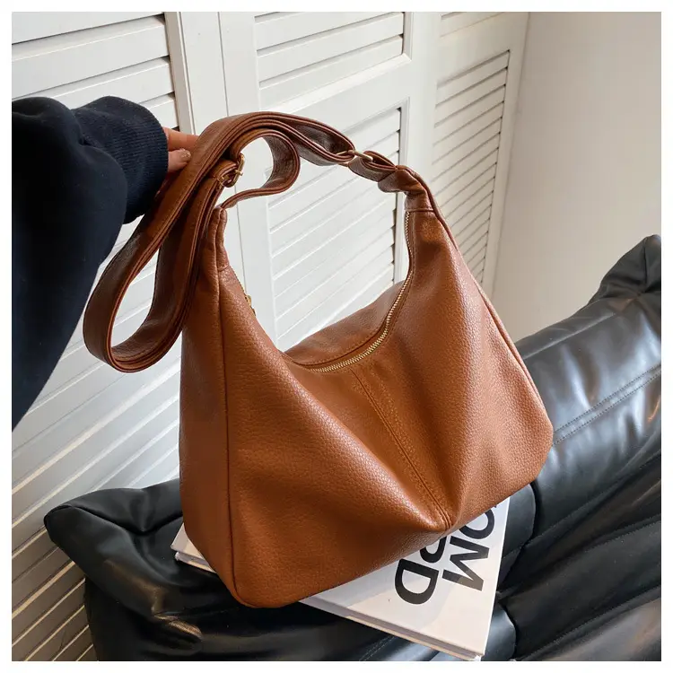 High-End Textured Women's Shoulder Bag, Beige, 2026 — feature 23