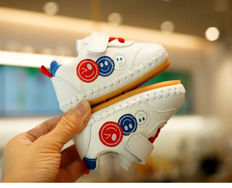 Toddler Shoes White Smiley Non-Slip 0-1Yr — feature 4