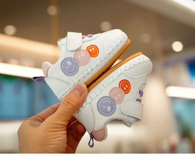 Toddler Shoes White Smiley Non-Slip 0-1Yr — feature 8