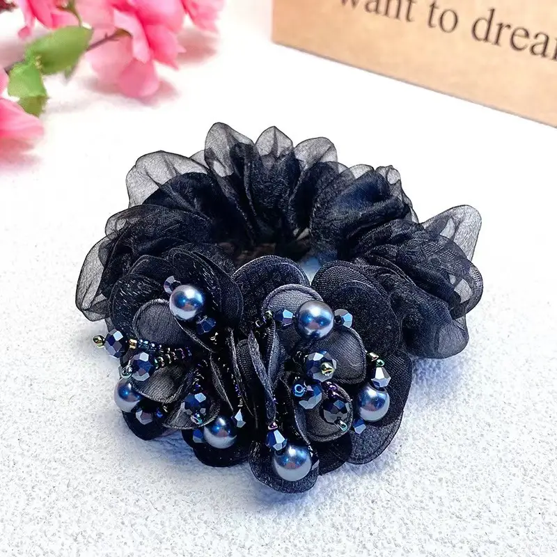 Red Beaded Hair Band for Women - Image 5