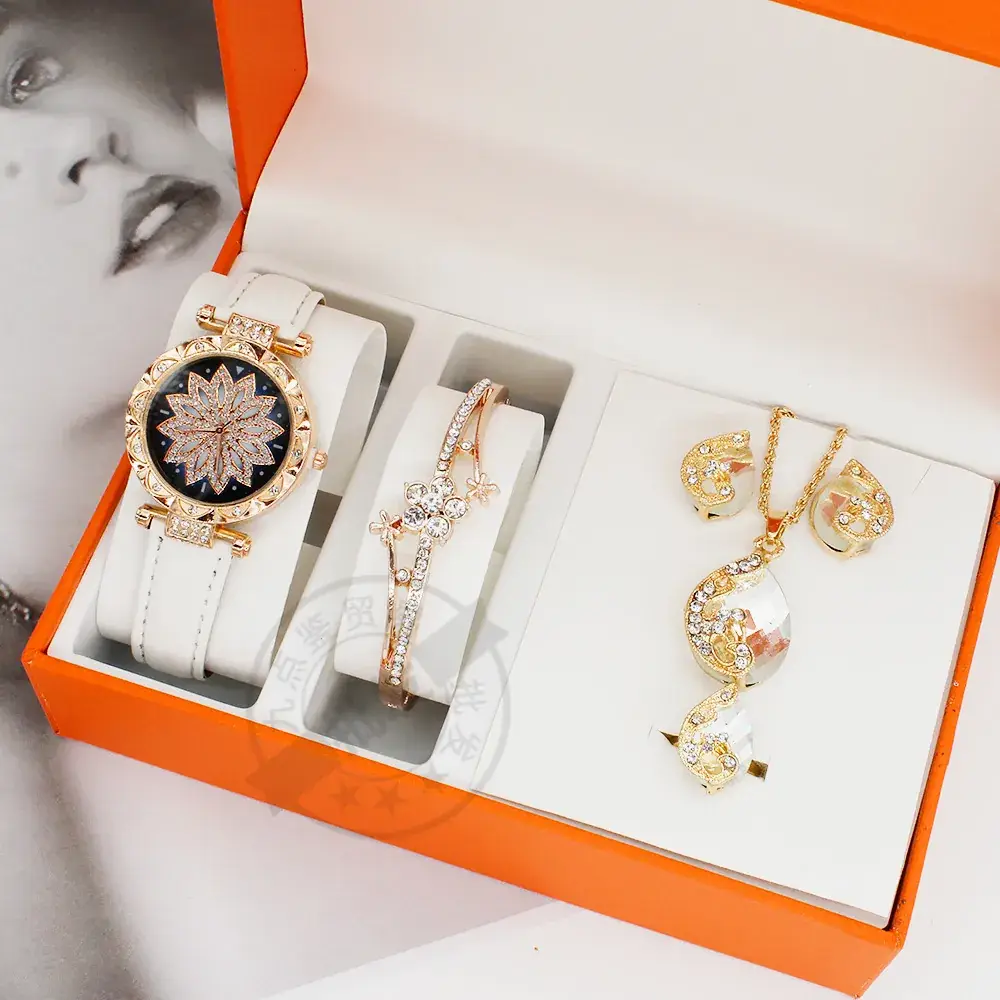 Foreign Trade Watch Set for Women Gold Plated Crystal Jewelry - Image 3