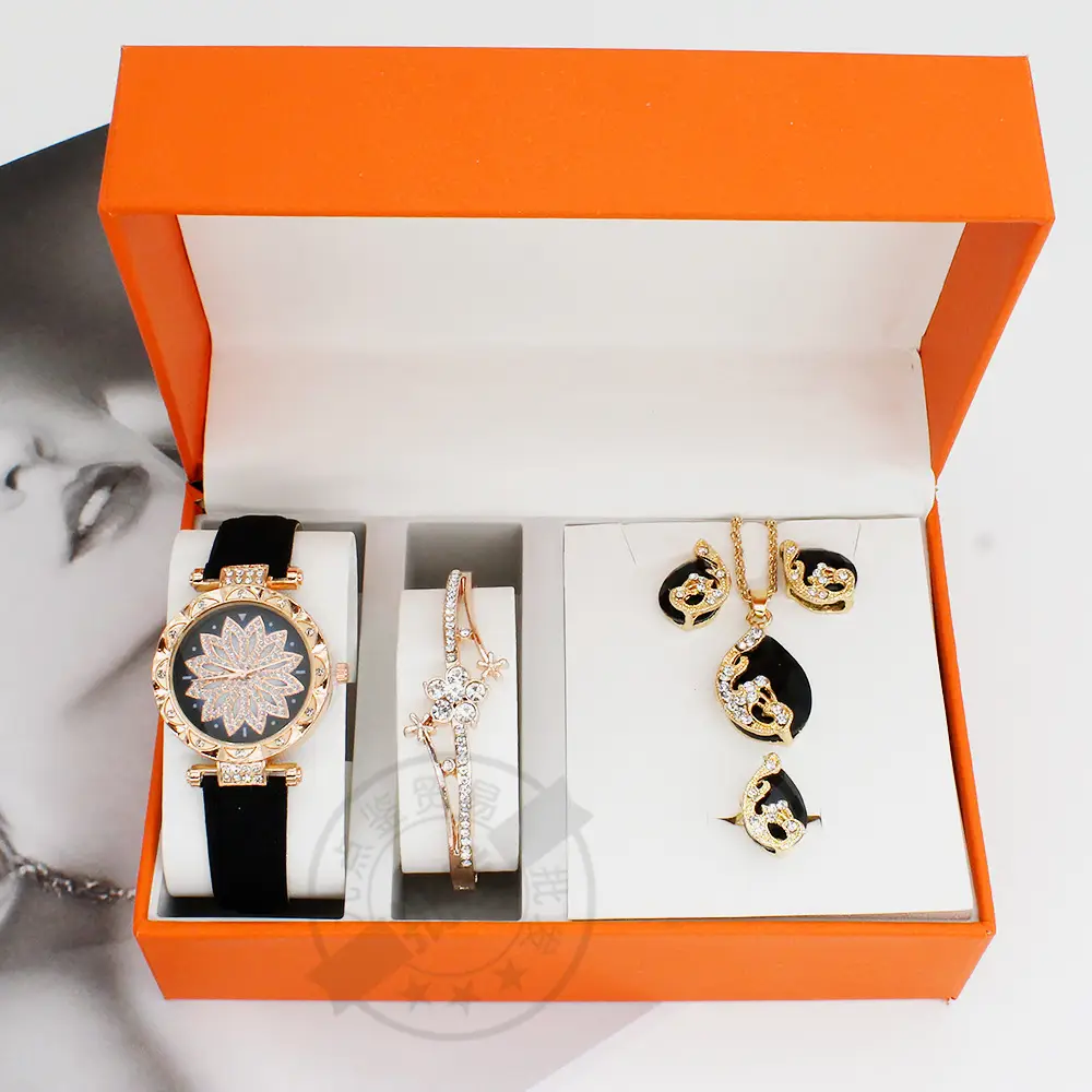 Foreign Trade Watch Set for Women Gold Plated Crystal Jewelry — feature 8
