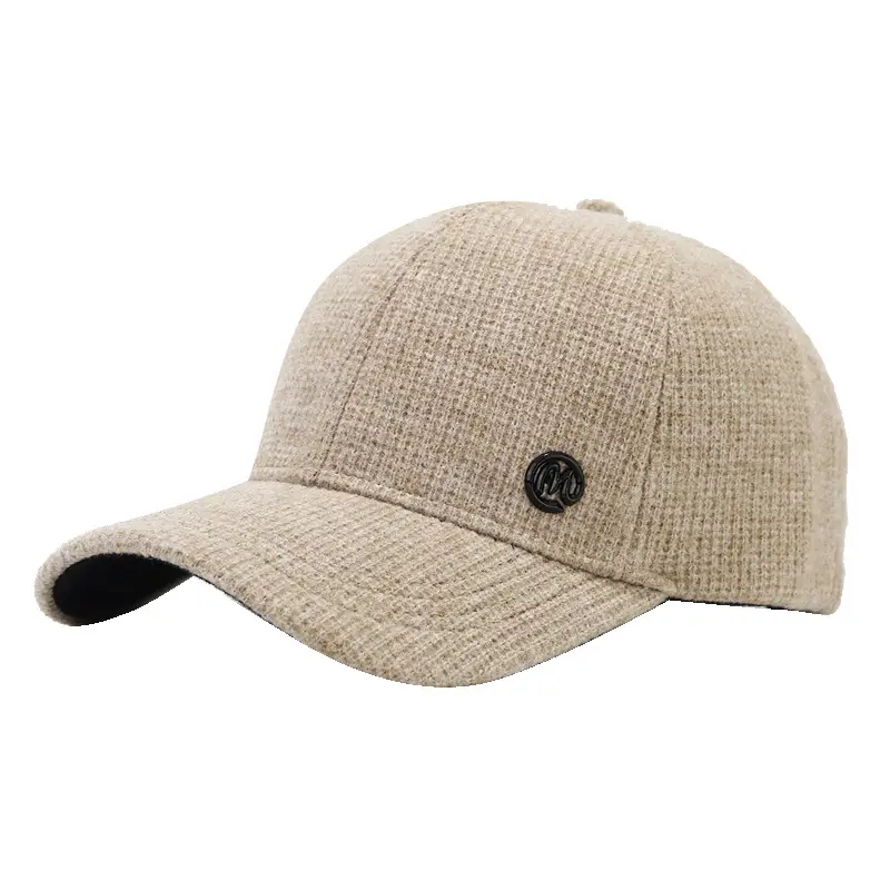 Beige K-Style Baseball Cap with Curved Brim - Image 6