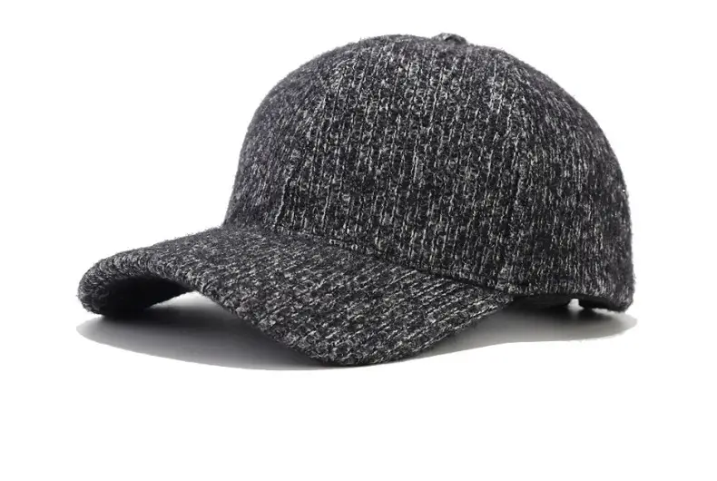 Grey Knitted Baseball Cap for Men Women Winter Warm — feature 10