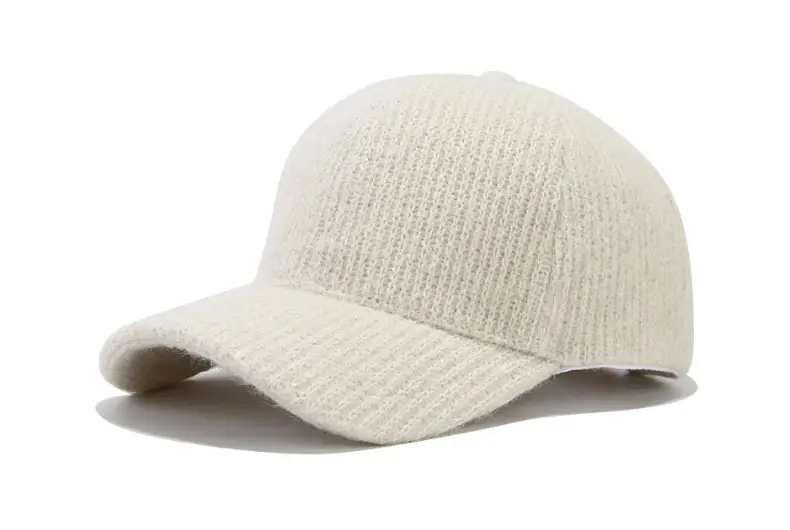 Grey Knitted Baseball Cap for Men Women Winter Warm — feature 9