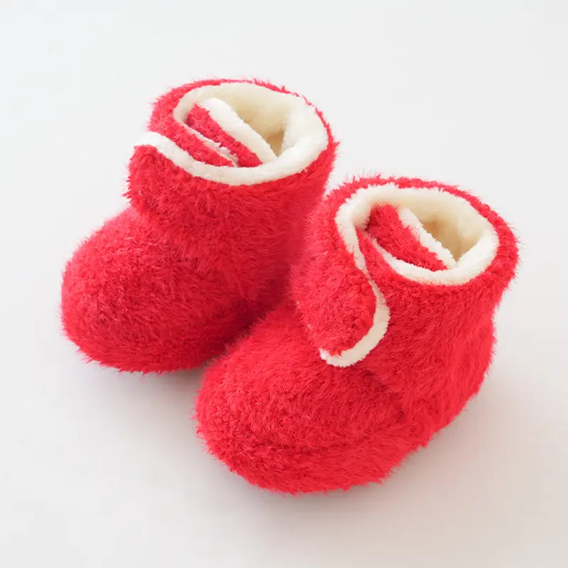 Red Soft Baby Floor Socks for Newborns