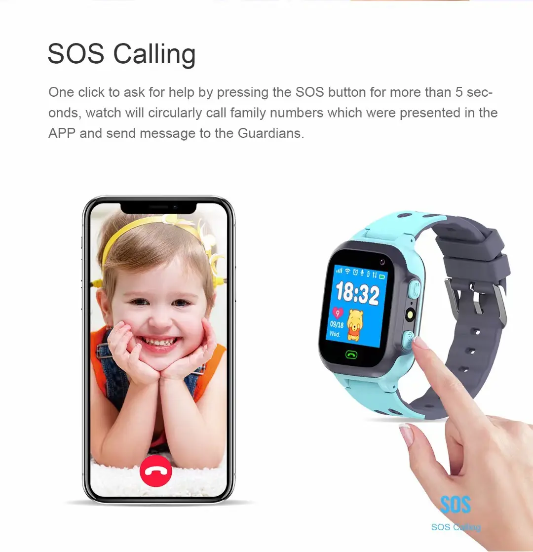 Pink Smart Watch with GPS & Bluetooth for Kids — feature 8