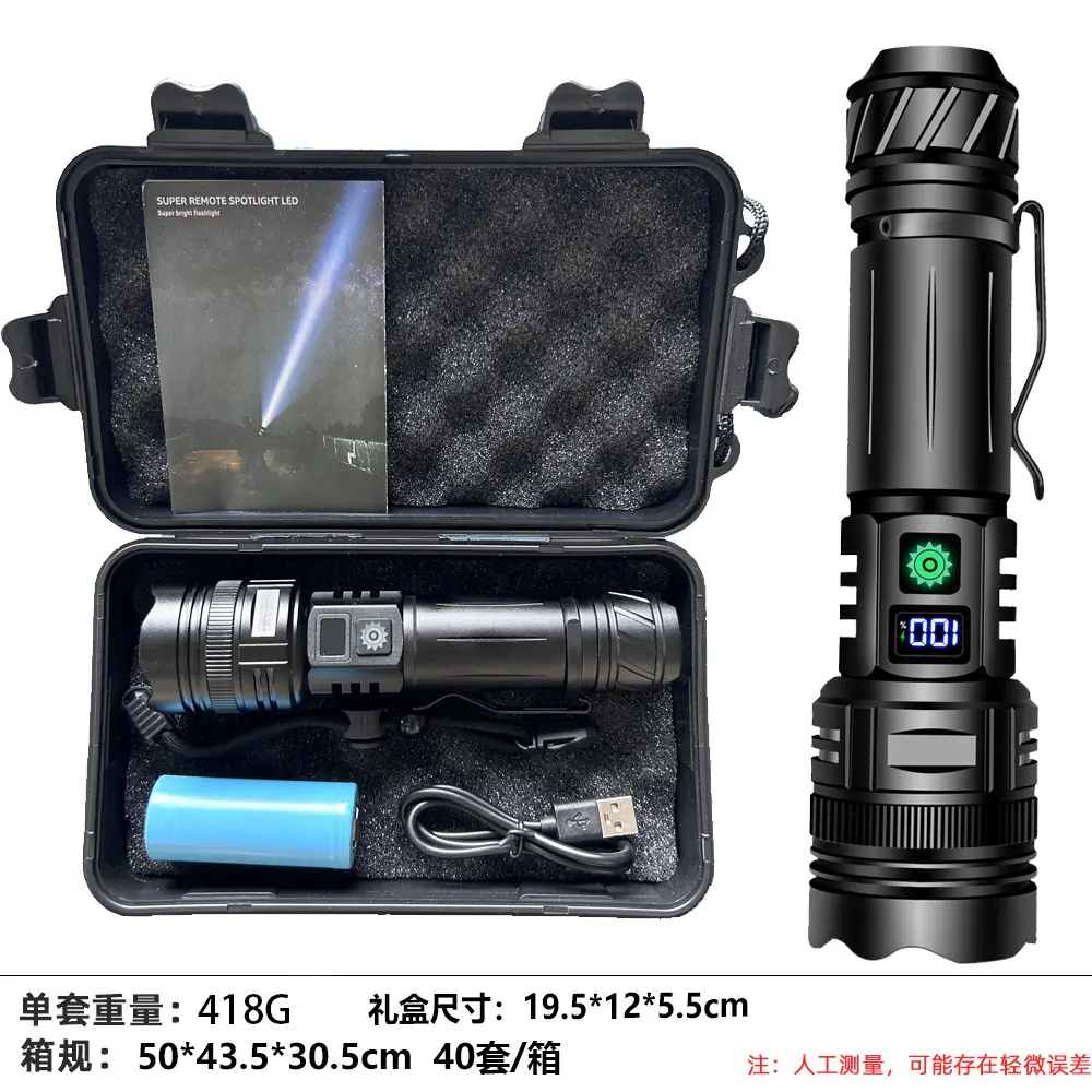 Laser Flashlight Super Bright Portable Flood Prevention Emergency Self Defense