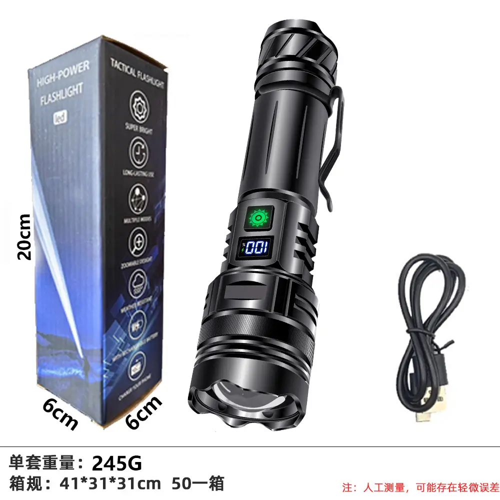 Laser Flashlight Super Bright Portable Flood Prevention Emergency Self Defense