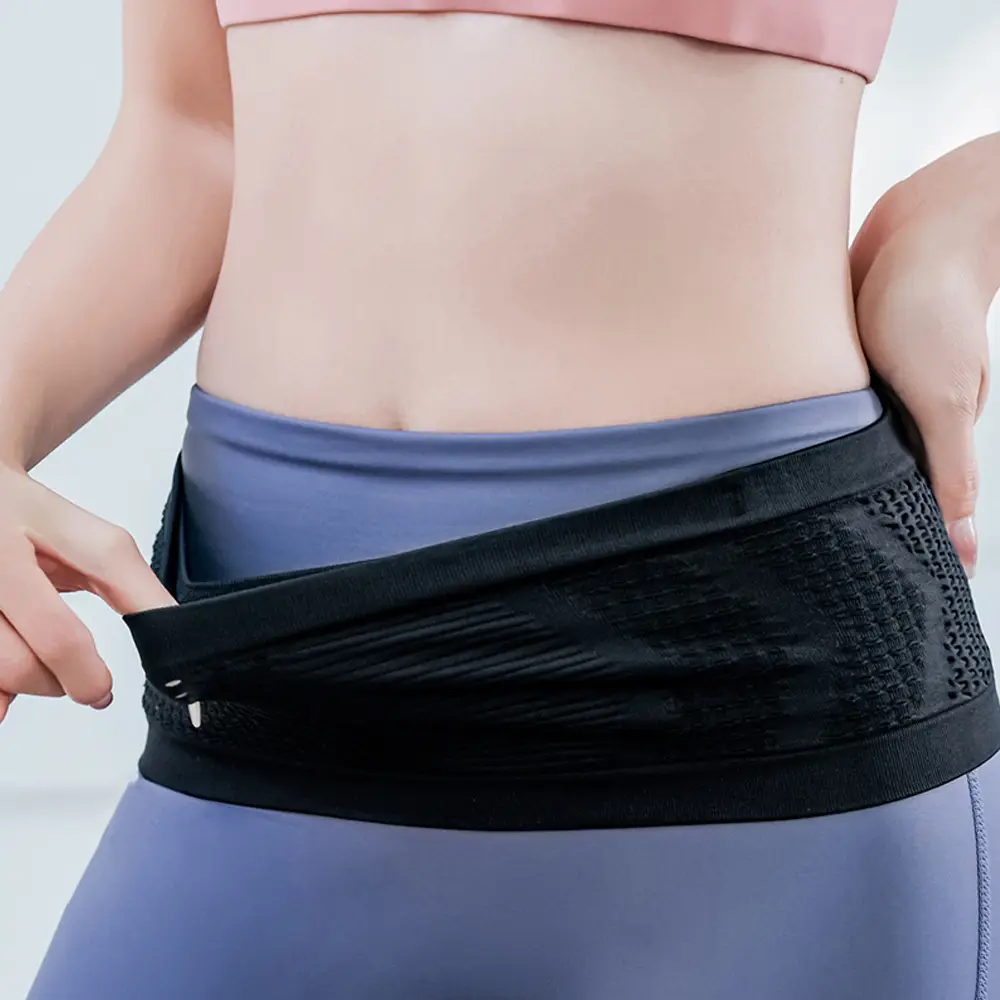 Pink Mesh Waist Belt for Running & Fitness