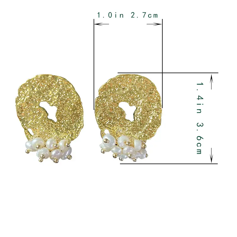 Gold Plated Pearl Moon Earrings for Women — feature 2