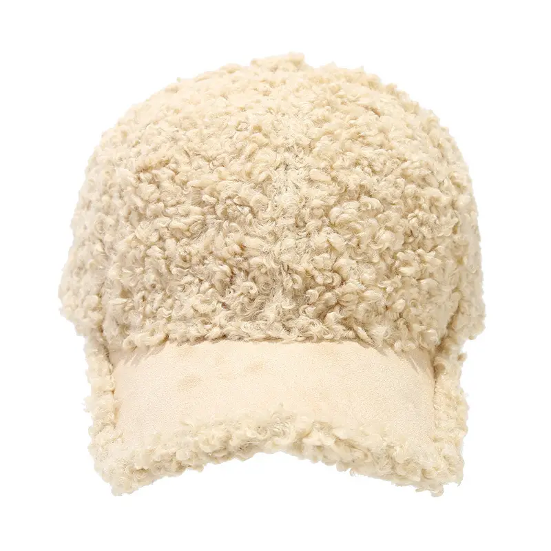 Autumn Wool Beanie with Fur Trim - Image 4