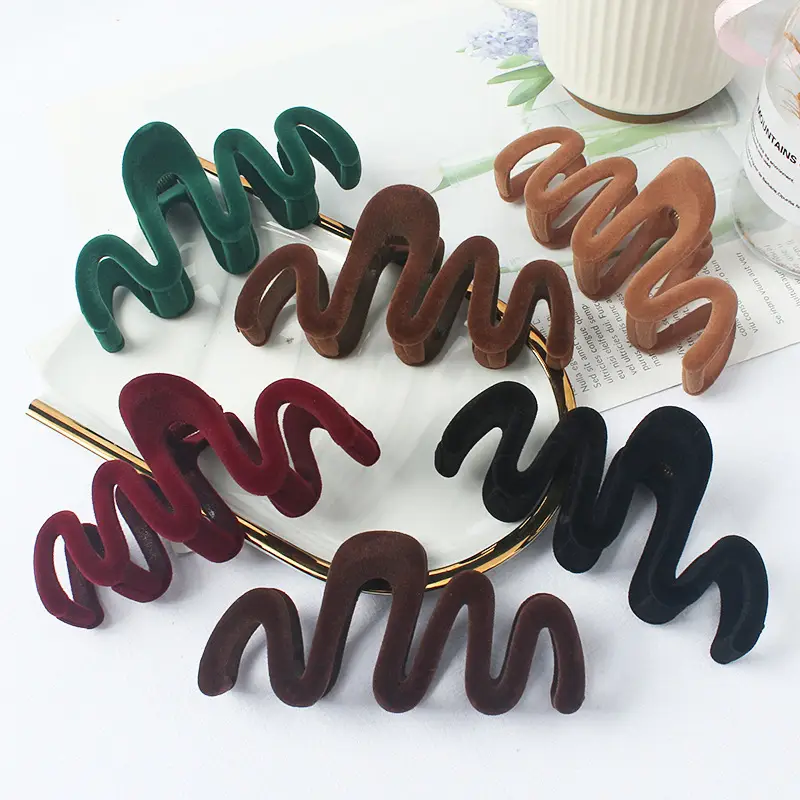 2023 White Deer Flocking Hair Clip Women High-Looking Large Clip