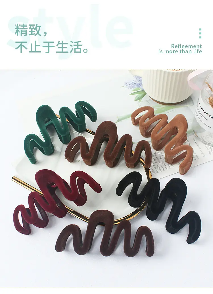 2023 White Deer Flocking Hair Clip Women High-Looking Large Clip — feature 3