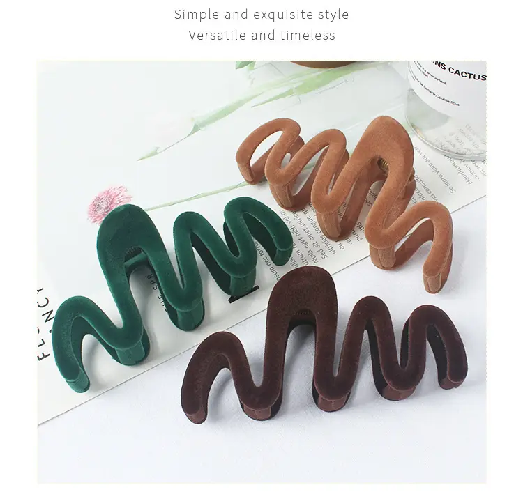 2023 White Deer Flocking Hair Clip Women High-Looking Large Clip — feature 4