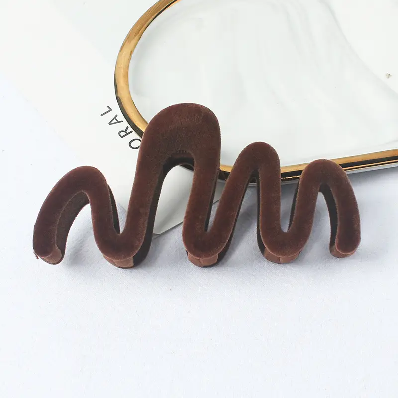 2023 White Deer Flocking Hair Clip Women High-Looking Large Clip