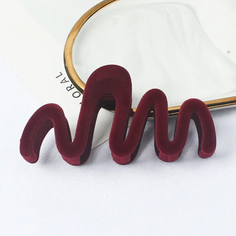 2023 White Deer Flocking Hair Clip Women High-Looking Large Clip