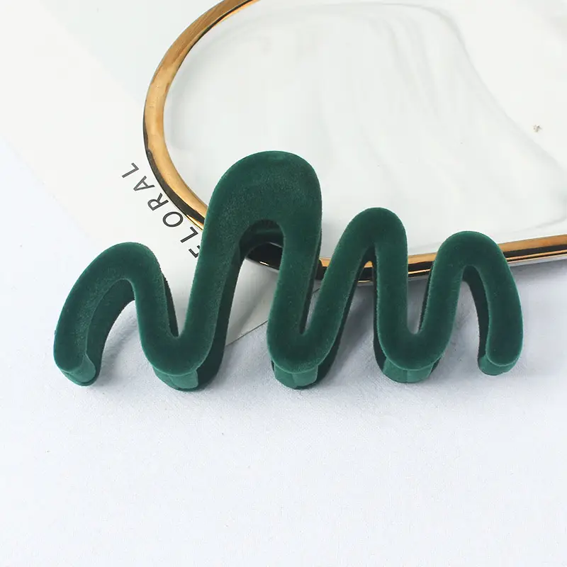 2023 White Deer Flocking Hair Clip Women High-Looking Large Clip