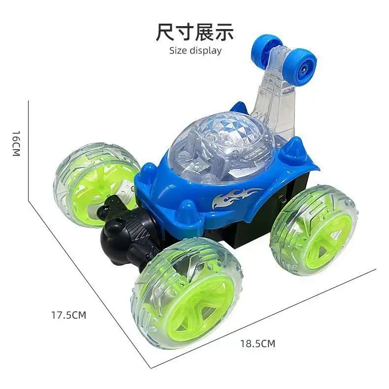 Remote Control Stunt Flip Car Children's Wholesale Toy Rechargeable Light Music Unlimited Model Car Roll-Over Off-Road Race