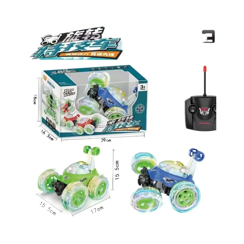 Remote Control Stunt Flip Car Children's Wholesale Toy Rechargeable Light Music Unlimited Model Car Roll-Over Off-Road Race