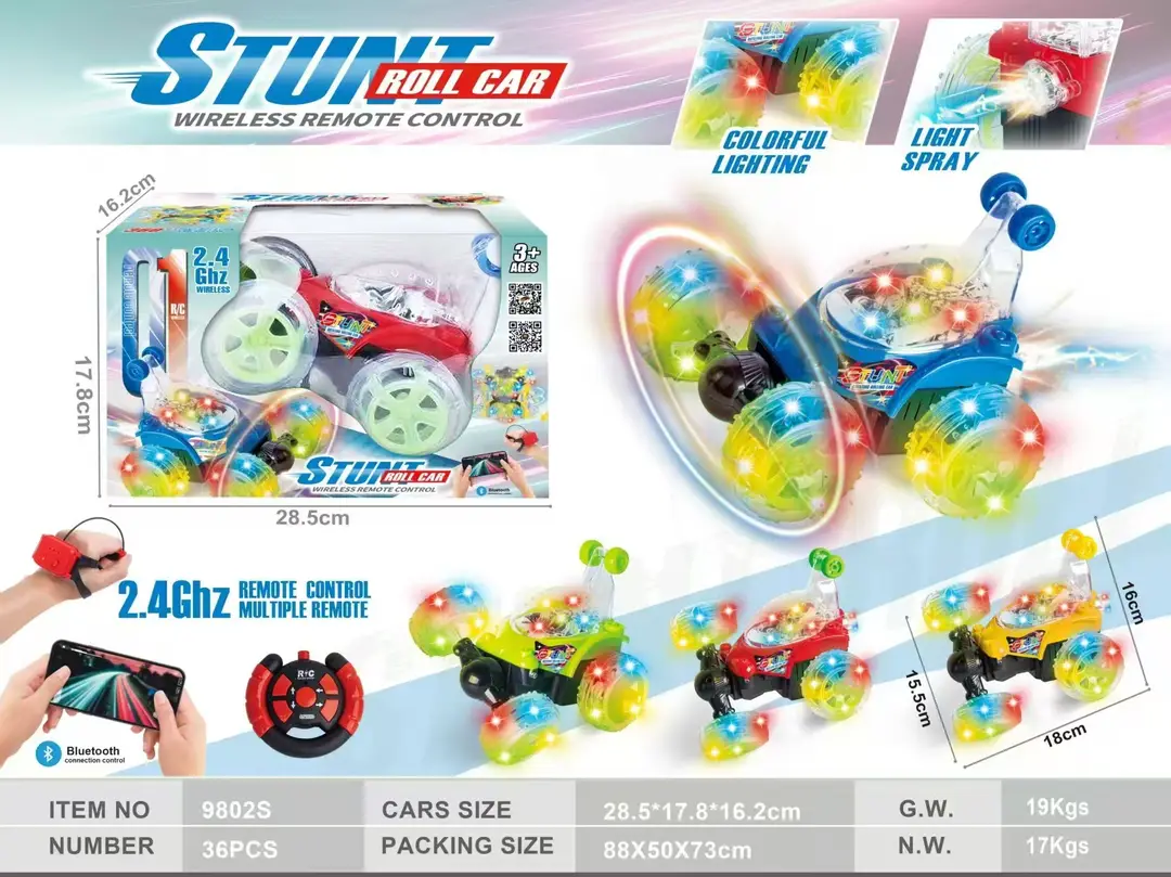 Remote Control Stunt Flip Car Children's Wholesale Toy Rechargeable Light Music Unlimited Model Car Roll-Over Off-Road Race — feature 1