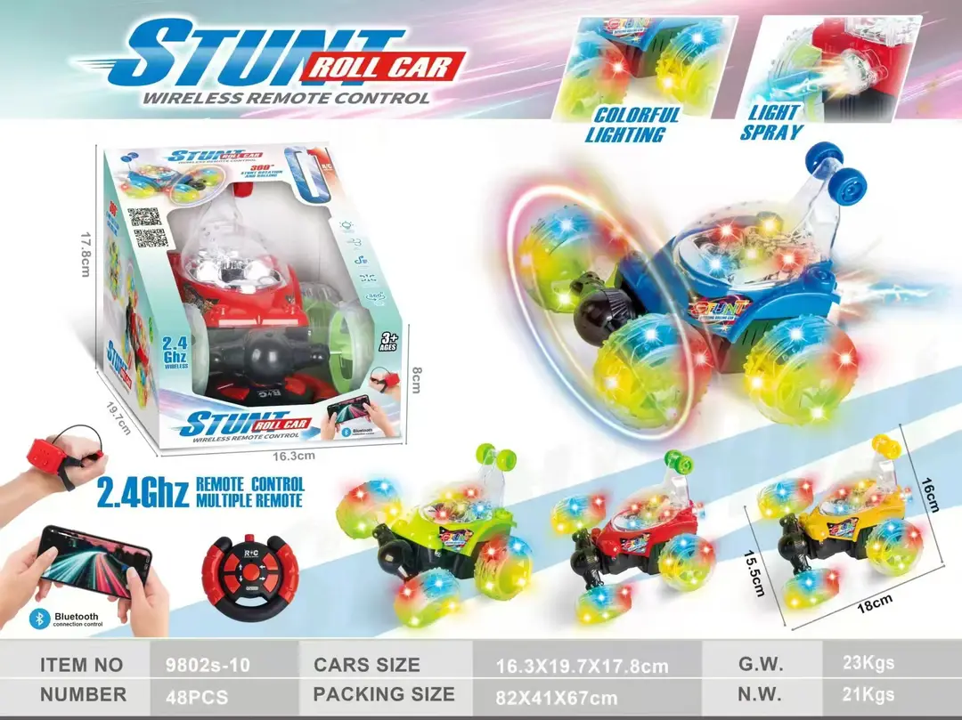Remote Control Stunt Flip Car Children's Wholesale Toy Rechargeable Light Music Unlimited Model Car Roll-Over Off-Road Race — feature 2