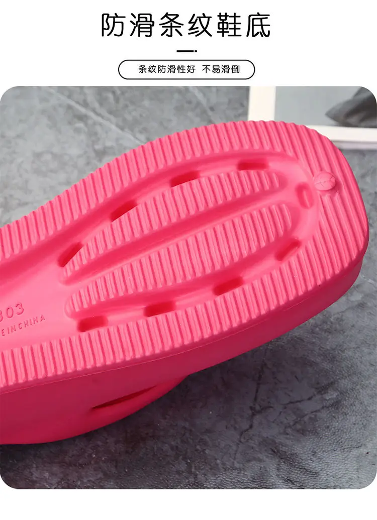 Women's Pink Wedge Flip Flops 2023 Summer — feature 7