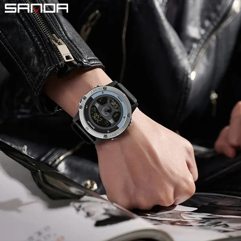 Sanda Waterproof Sports Electronic Watch for Students - Image 5
