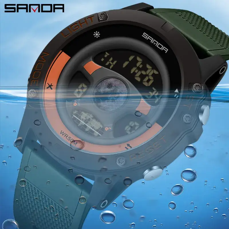 Sanda Waterproof Sports Electronic Watch for Students - Image 6